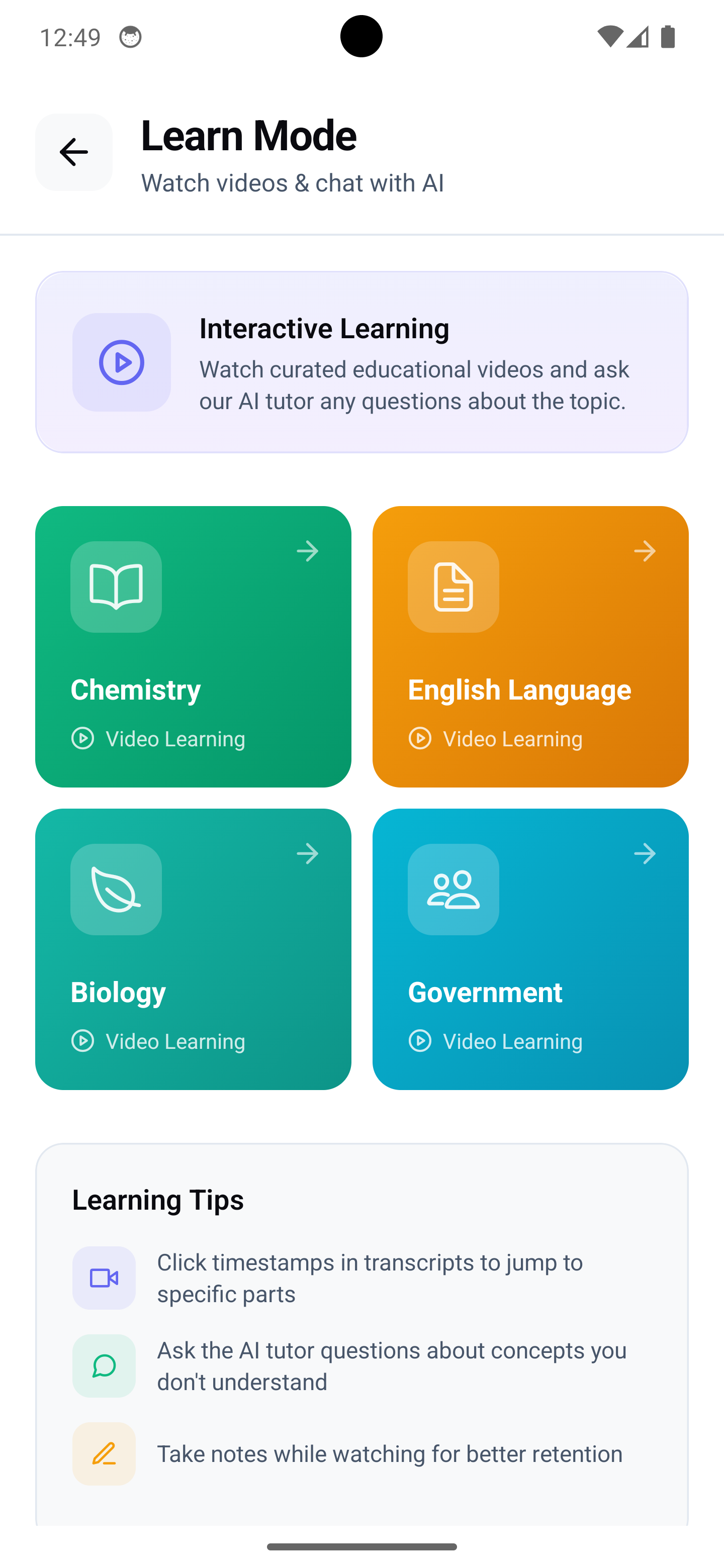 Learn Mode